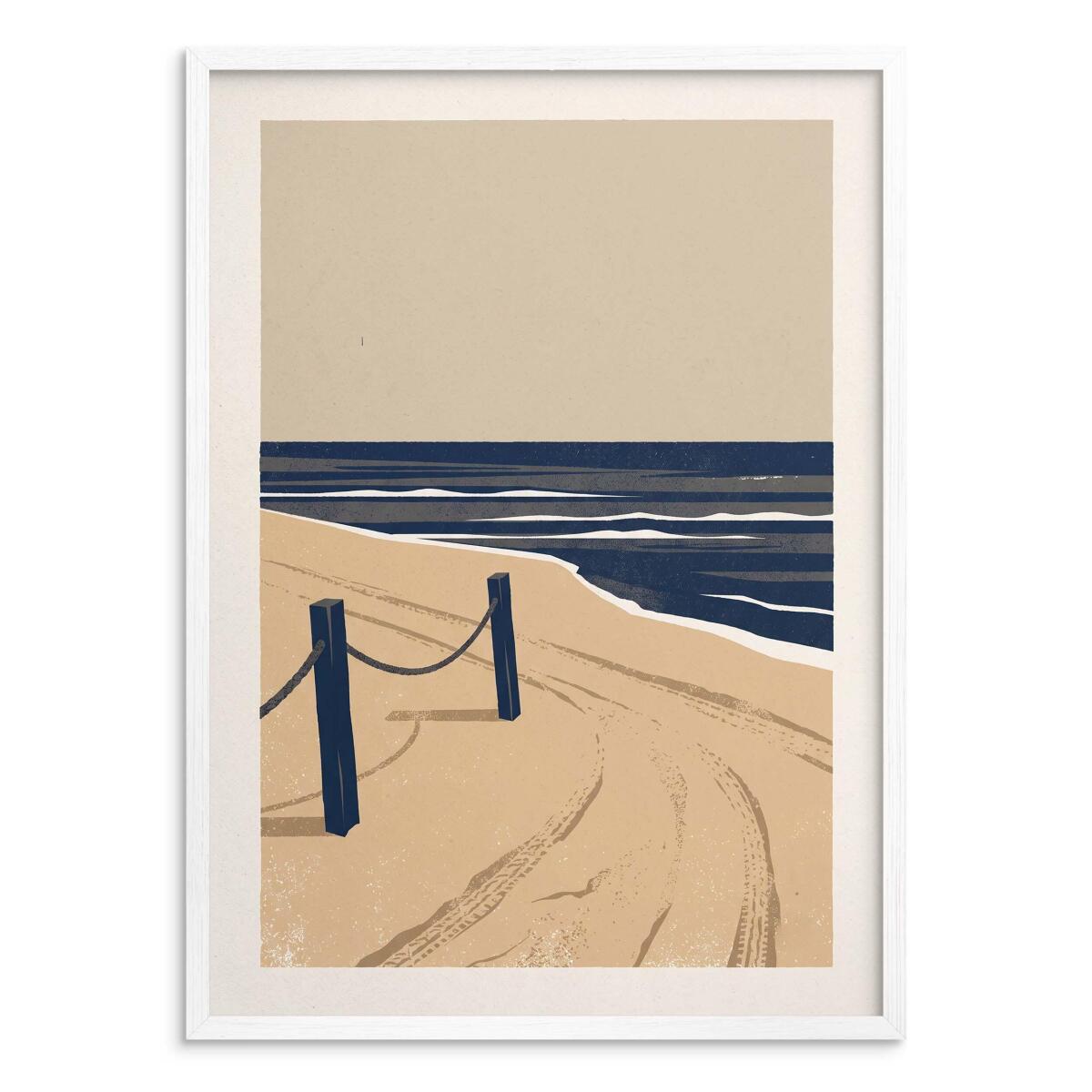 Plakat do salonu Plaża i Morze- styl Japandi | Minimalistyczny Obraz na ścianę 31161 - zdjęcie 2