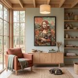 Plakat Mona Lisa Boho - Nowoczesny Obraz na Ścianę Kolaż Asamblaż 31094 - miniaturka 6