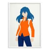 Nowoczesna grafika ścienna- Faceless Anime | Plakat w ramie kolorowy kontrast 31220 - miniaturka 2