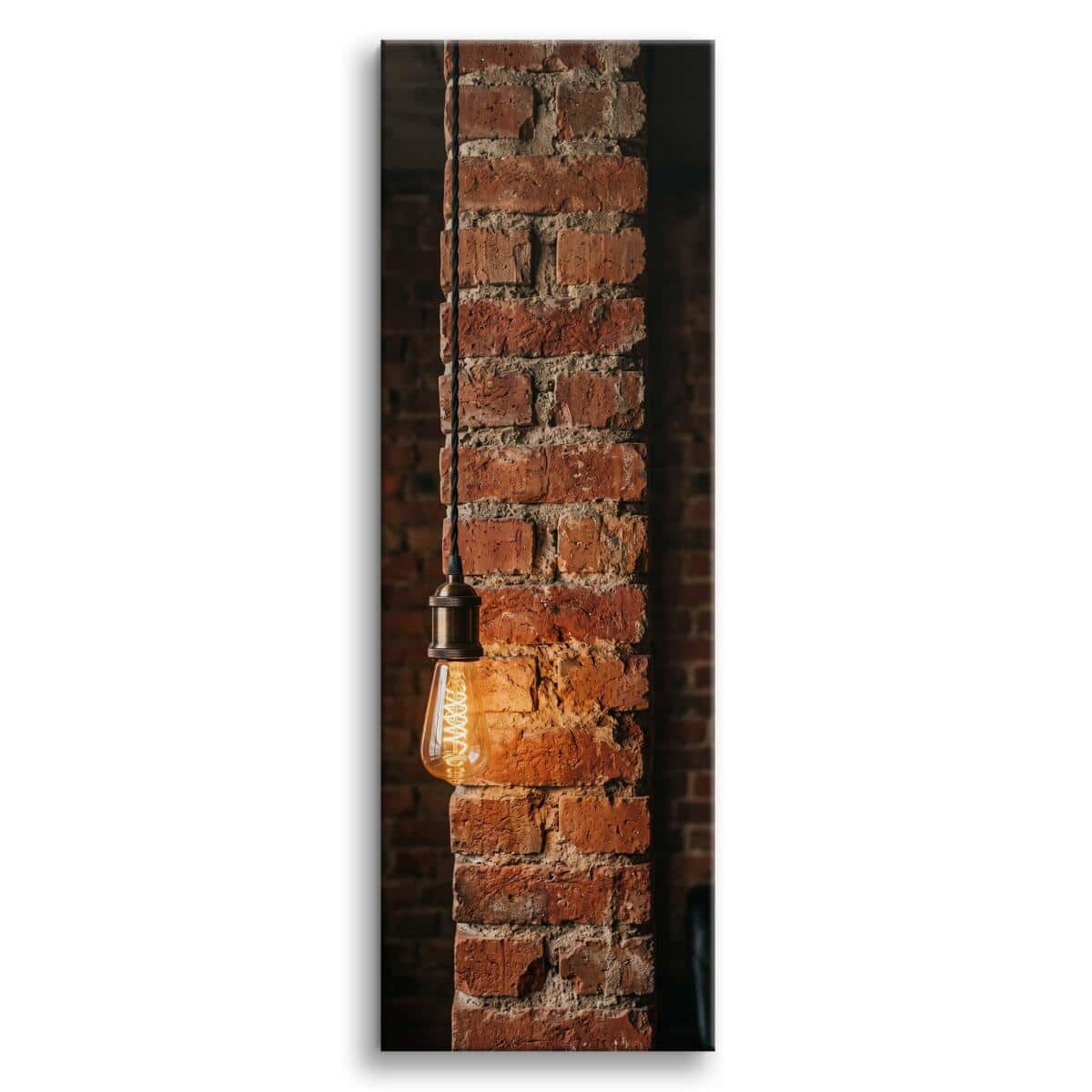 Obraz na Ścianę Żarówka Edisona- Red Brick | Loftowa dekoracja dom 31334