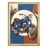 Stylowy plakat na ścianę- Klasyczny niebieski jednoślad | Styl retro loft 31155 - miniaturka 3