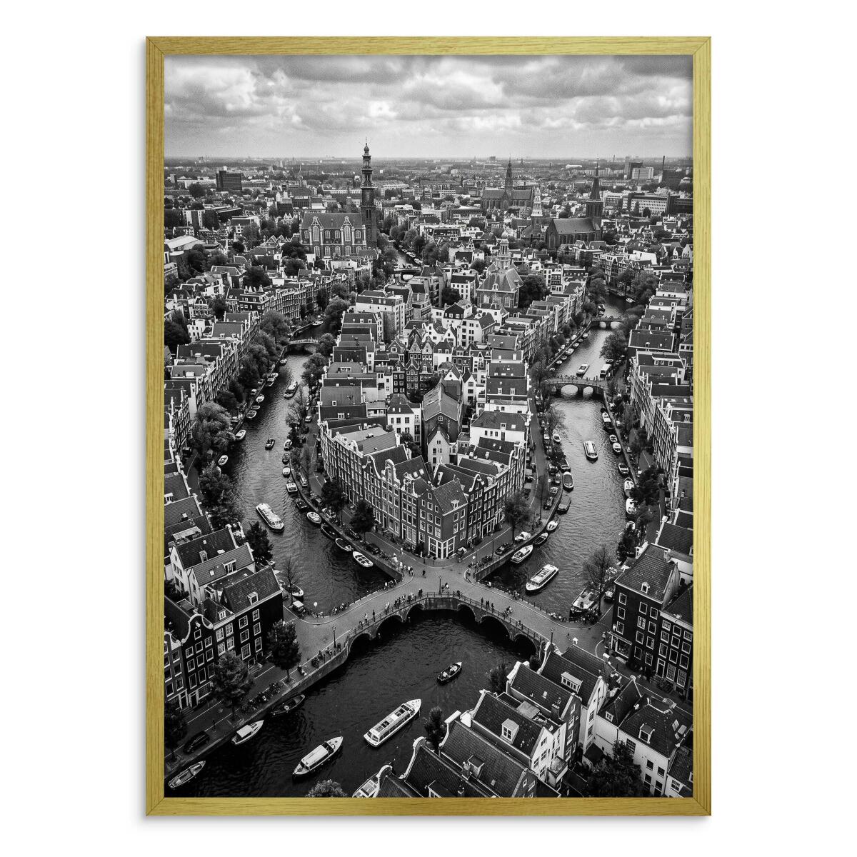 Nowoczesny Plakat do Salonu - Architektura Amsterdamu Vintage 31214 - zdjęcie 3