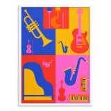 Kolorowy plakat muzyczny do salonu - Instrumenty Pop-Art | Obraz na ścianę 31113 - miniaturka 2