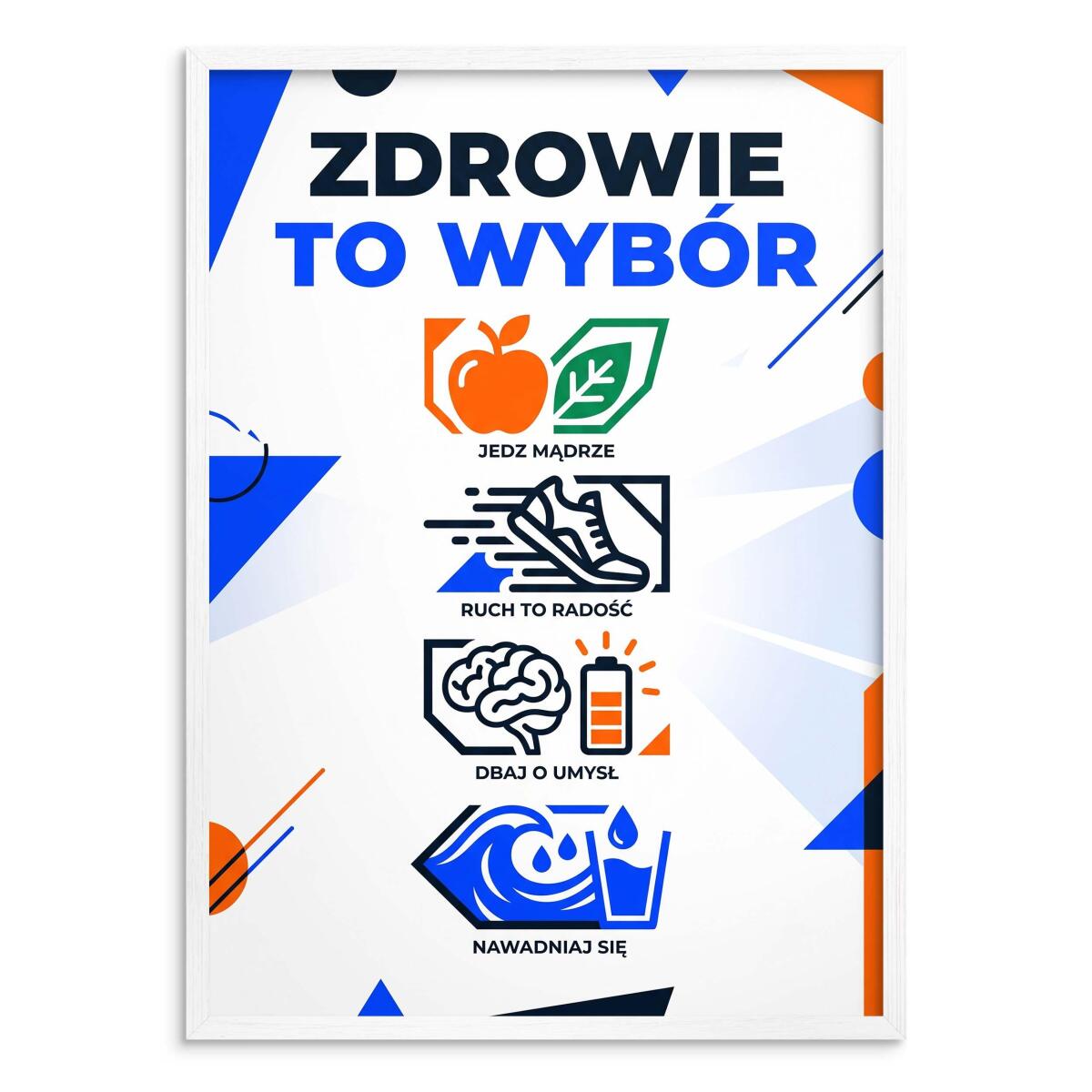 Plakat motywacyjny Zdrowie to wybór | Nowoczesny obraz fitness 31148 - zdjęcie 2