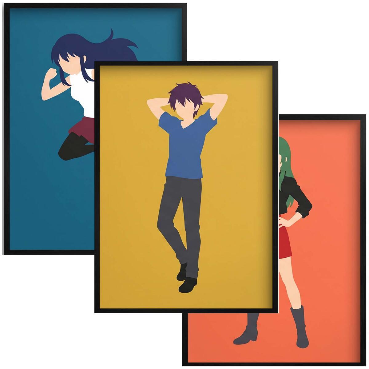 Minimalistyczny Plakat Anime- Faceless Art | Dekoracja do gaming roomu 31223