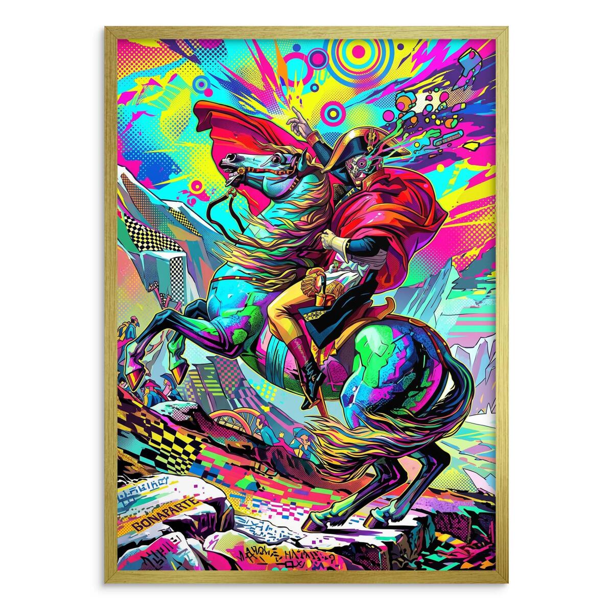Plakat Napoleon Pop-Art Neon- Kolorowy obraz na ścianę do salonu 31091 - zdjęcie 3