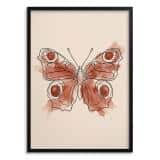 Minimalistyczny obraz na ścianę- Motyl Lineart | Grafika w stylu Japandi 31173 - miniaturka 1