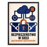 Obraz na ścianę Bezpieczeństwo w sieci- Styl retro-modern | Plakat na ścianę 31142 - miniaturka 1