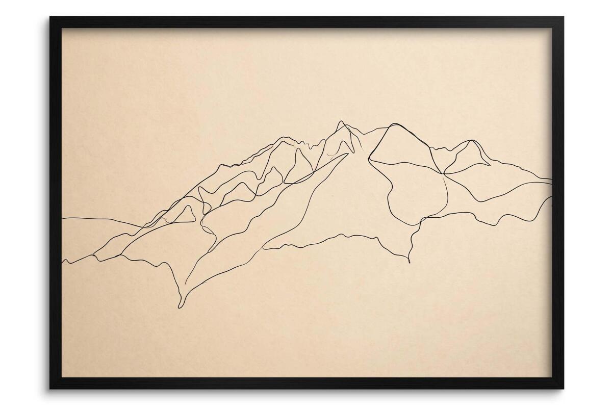 Minimalistyczny plakat Pieniny góry | Beżowa dekoracja ścienna boho 31085
