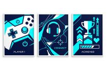 Plakat do pokoju chłopca- Zestaw gaming | Modna ozdoba na ścianę 31198 - miniaturka 3