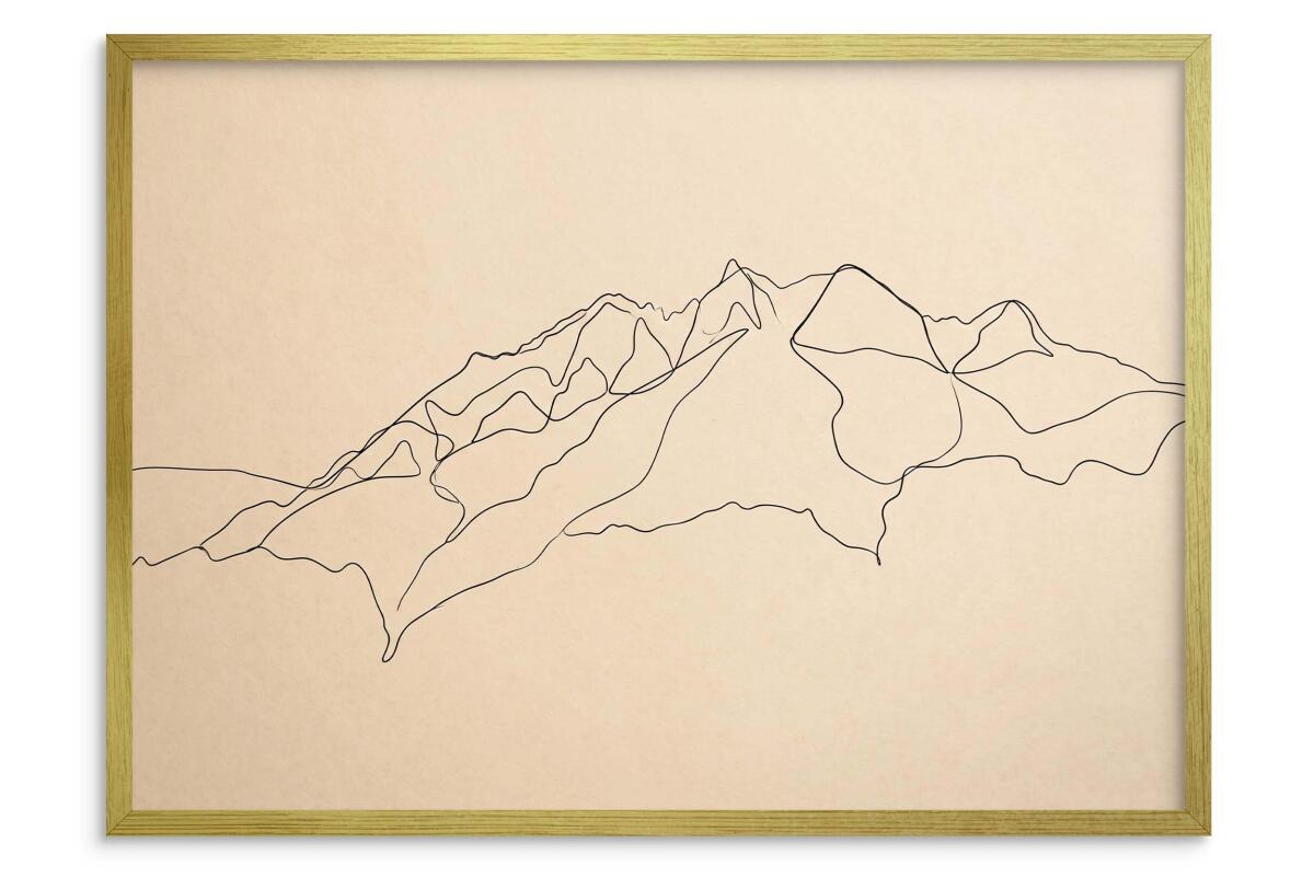 Minimalistyczny plakat Pieniny góry | Beżowa dekoracja ścienna boho 31085 - zdjęcie 3