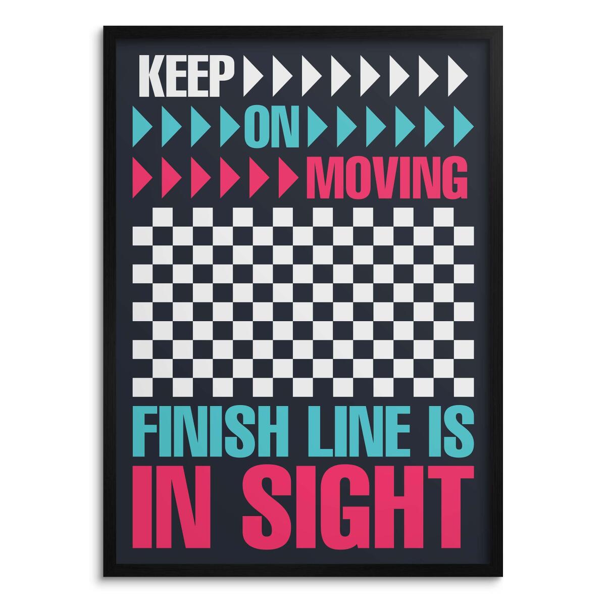 Plakat do domowej siłowni- Keep On Moving | Prezent dla sportowca 31189