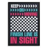 Plakat do domowej siłowni- Keep On Moving | Prezent dla sportowca 31189 - miniaturka 1