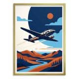 Nowoczesny plakat turystyczny- Samolot retro | Modna Dekoracja ścienna 31202 - miniaturka 3