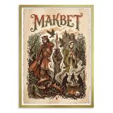 Plakat Makbet Szekspir vintage- Ilustracja do salonu | Stylowy obraz retro 31104 - miniaturka 3