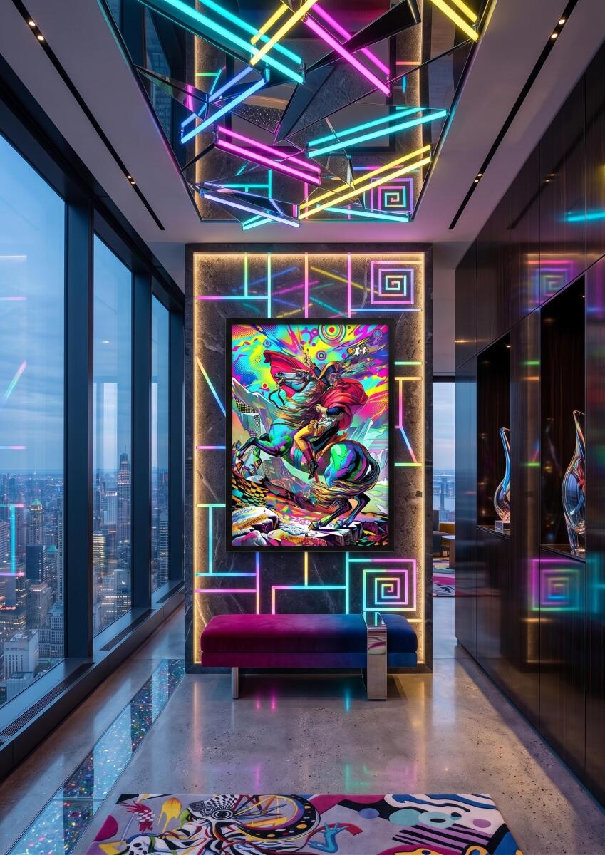 Plakat Napoleon Pop-Art Neon- Kolorowy obraz na ścianę do salonu 31091 - zdjęcie 6
