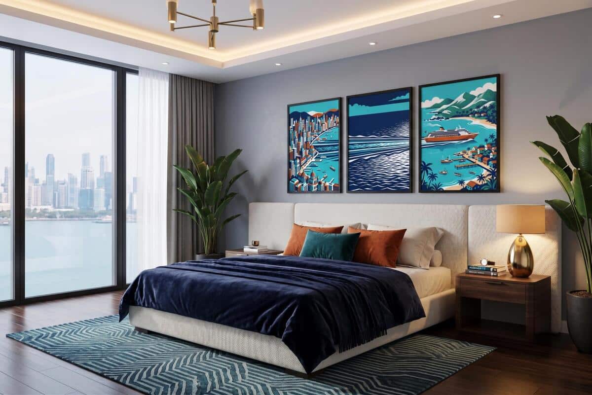 Trzyczęściowy plakat na ścianę- Ocean i Podróże | Nowoczesna dekoracja 31206 - zdjęcie 5