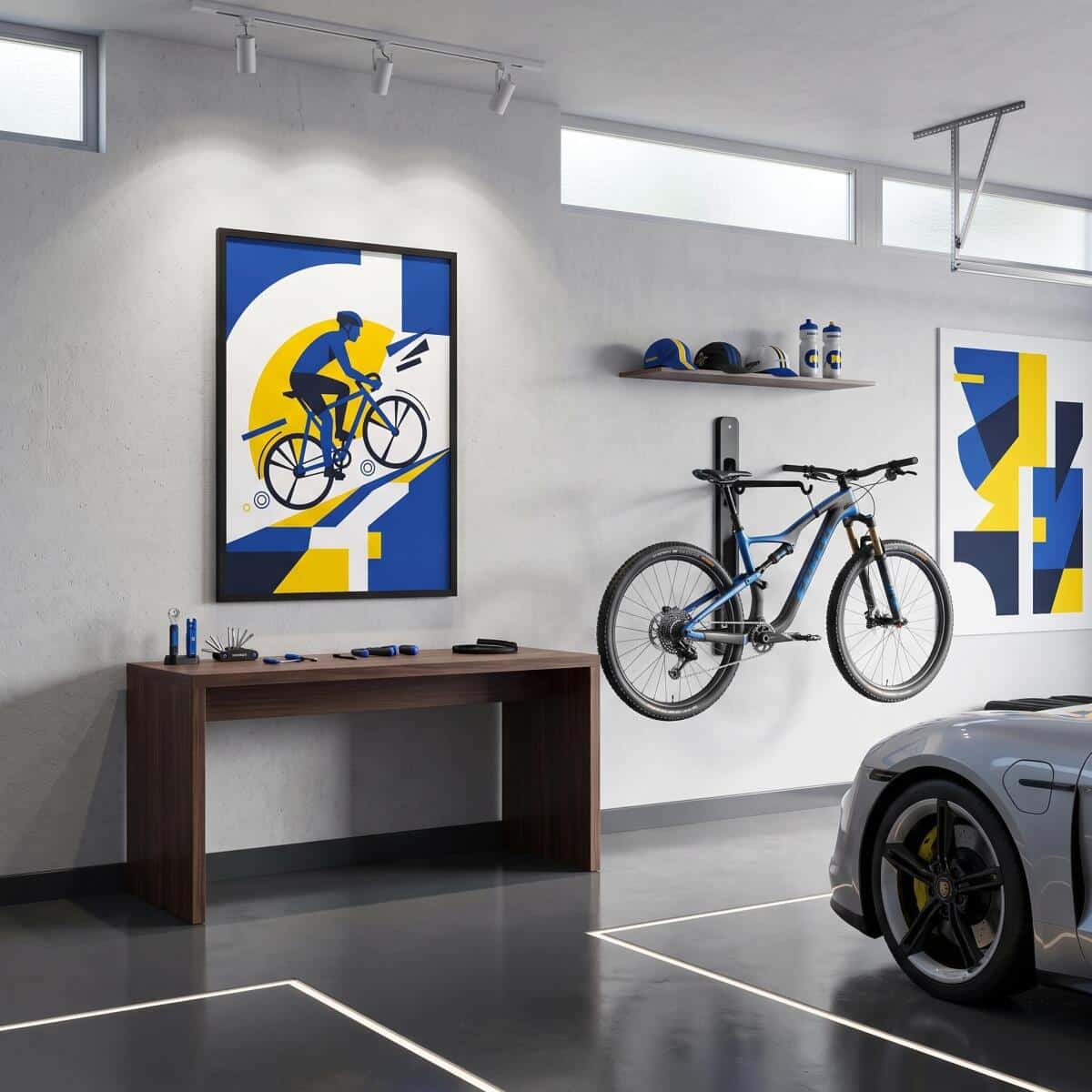 Plakat geometryczny Rowerzysta- Loft | Nowoczesna dekoracja ścienna 31184 - zdjęcie 5