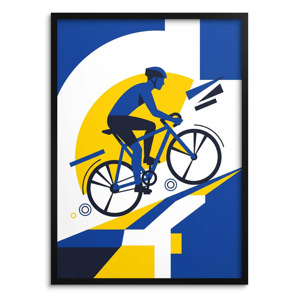 Plakat geometryczny Rowerzysta- Loft | Nowoczesna dekoracja ścienna 31184