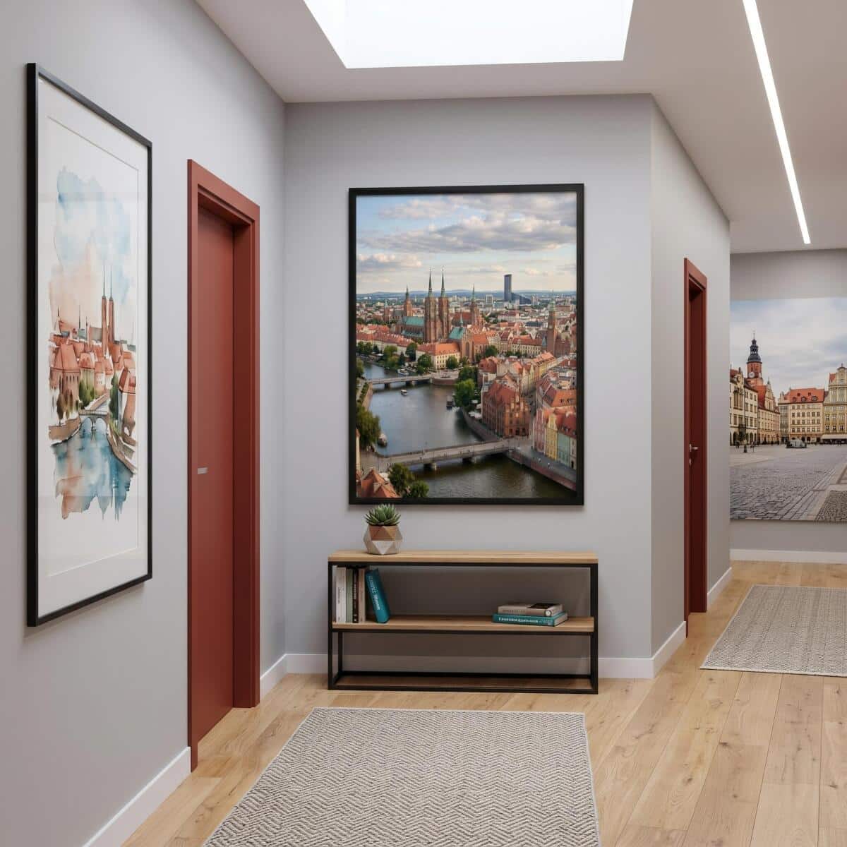 Modna Dekoracja ścienna- Wrocław z lotu ptaka | Plakat loftowy 31116 - zdjęcie 5