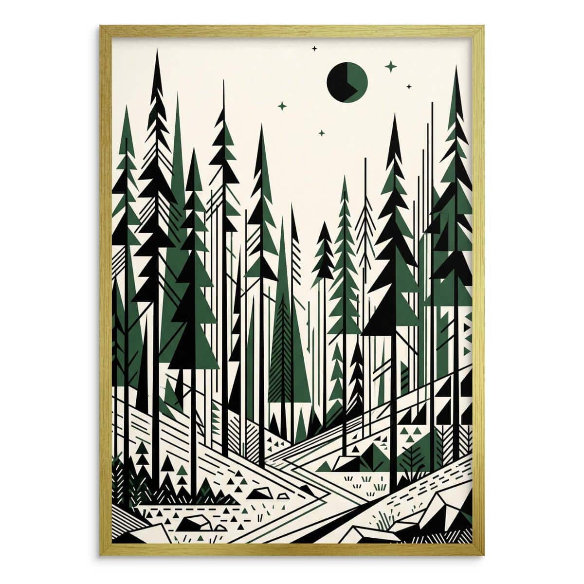 Plakat do biura Nordycki Pejzaż | Minimalistyczny obraz prezent natura 31136 - zdjęcie 3