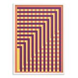 Plakat w stylu Retro fioletowo pomarańczowy | Modna grafika do loftu 31258 - miniaturka 2