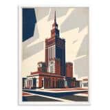 Plakat do salonu Warszawa PKiN architektura | Stylowa dekoracja retro 31156 - miniaturka 2
