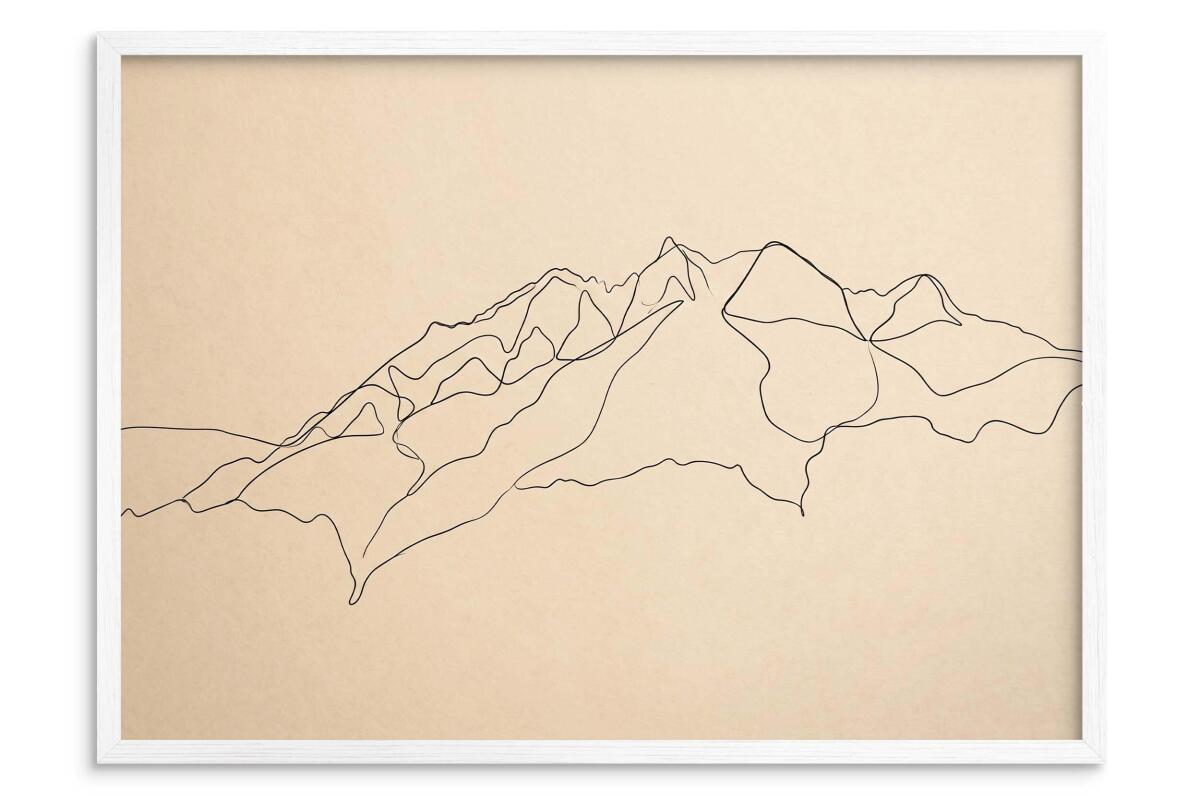Minimalistyczny plakat Pieniny góry | Beżowa dekoracja ścienna boho 31085 - zdjęcie 2