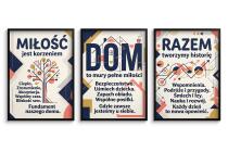 Nowoczesny obraz na ścianę DOM- Napisy retro | Modny zestaw plakatów 31194 - miniaturka 2