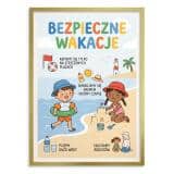 Plakat do przedszkola Bezpieczne Wakacje | Obraz na ścianę dla dzieci 31141 - miniaturka 3