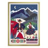 Plakat na ścianę Góry i Folklor | Tradycyjny motyw tatrzański retro 31207 - miniaturka 3