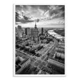 Nowoczesny plakat do salonu Warszawa z lotu ptaka | Panorama miasta do biura 31213 - miniaturka 2