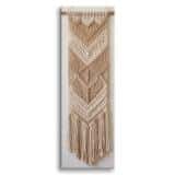 Obraz Boho na Ścianę- Pleciona Makrama | Beżowa Dekoracja do Salonu 31313 - miniaturka 1