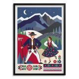 Plakat na ścianę Góry i Folklor | Tradycyjny motyw tatrzański retro 31207 - miniaturka 1