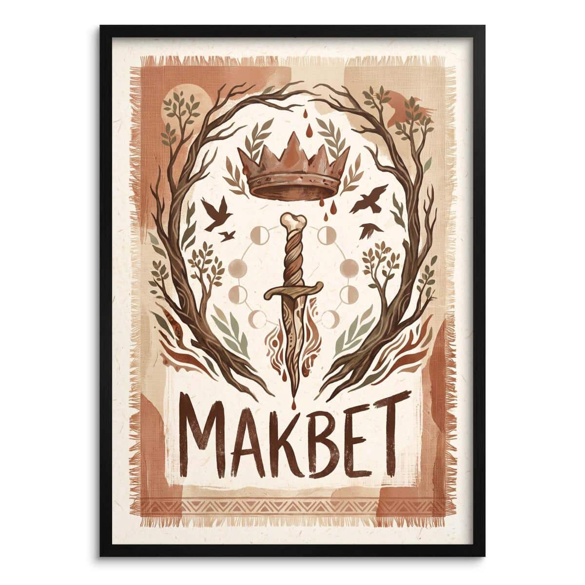 Literacki Plakat Dekoracyjny Makbet- Korona z krwią 31106
