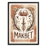 Literacki Plakat Dekoracyjny Makbet- Korona z krwią 31106 - miniaturka 1