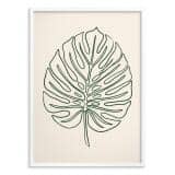 Plakat Botaniczny Monstera Line Art | Minimalistyczny Obraz Boho do Salonu 31089 - miniaturka 2