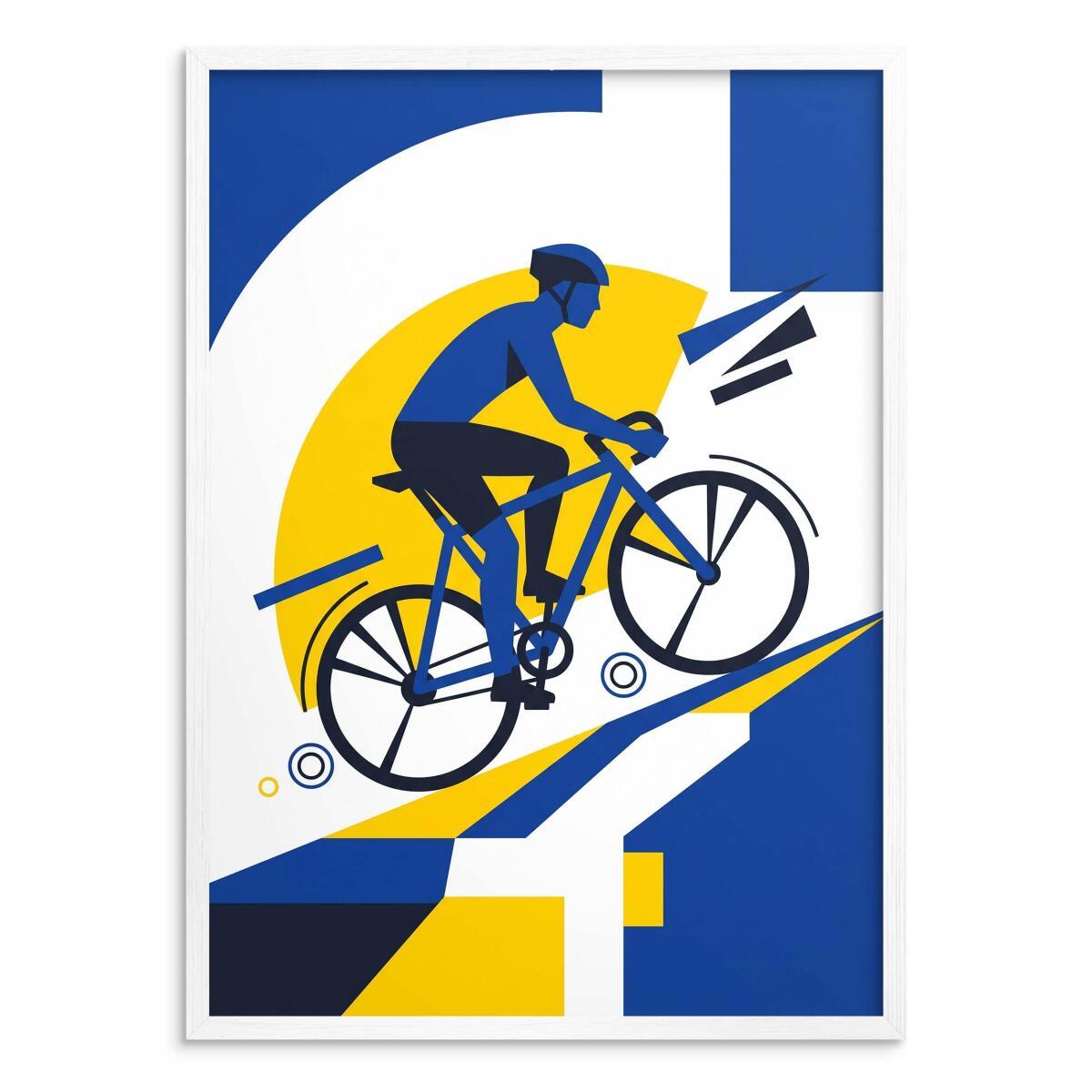 Plakat geometryczny Rowerzysta- Loft | Nowoczesna dekoracja ścienna 31184 - zdjęcie 2