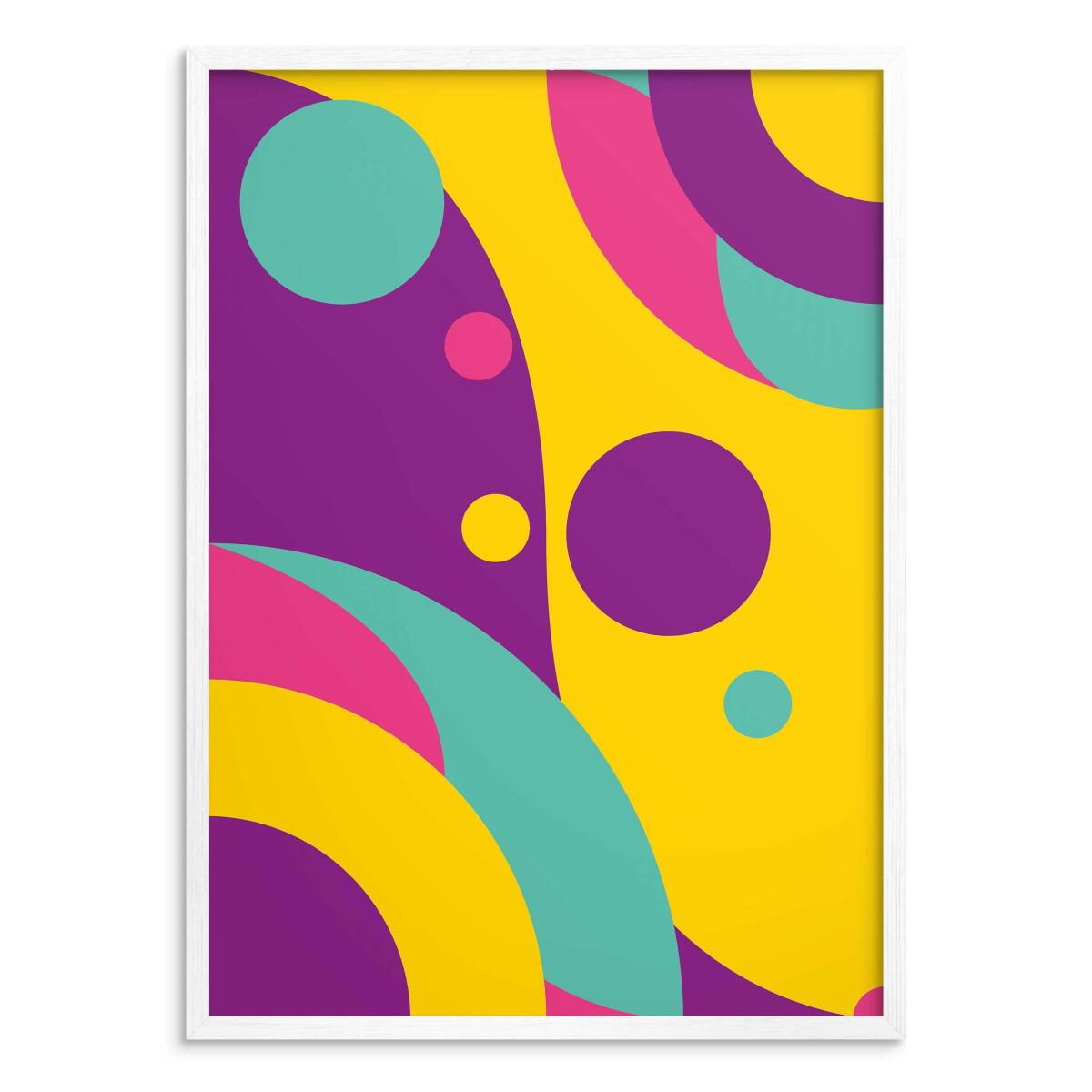 Plakat na ścianę- Abstrakcja geometryczna retro | Kolorowy obraz do biura 31255 - zdjęcie 2