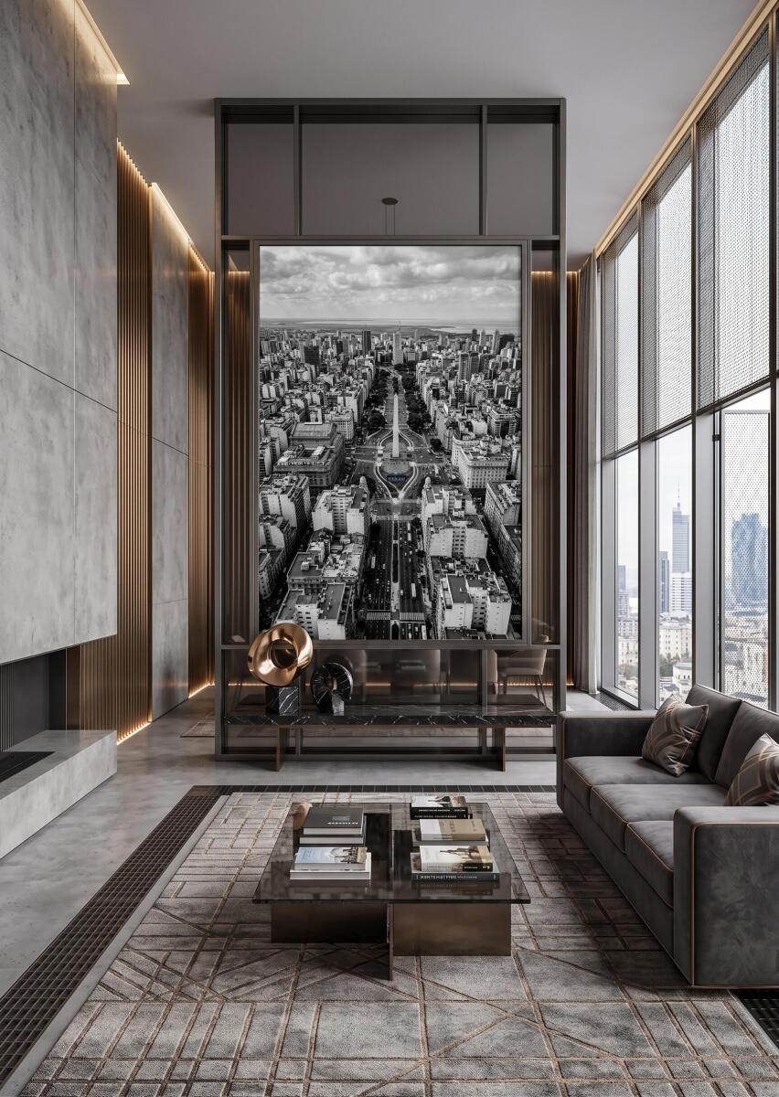 Plakat na ścianę Buenos Aires z lotu ptaka | Elegancka grafika miejska 31215 - zdjęcie 4