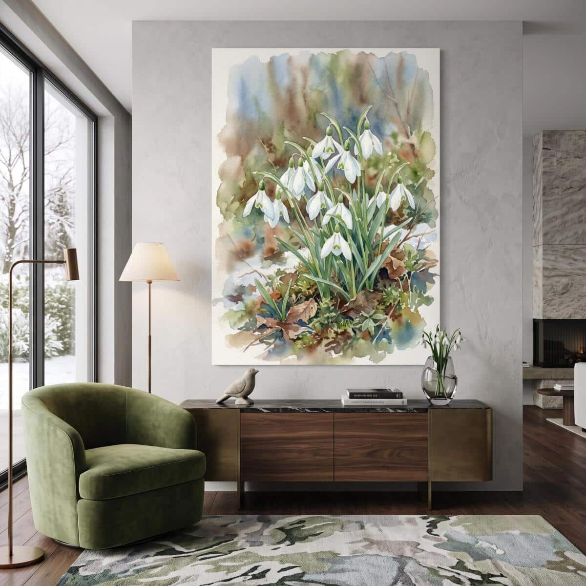 Obraz na ścianę Wiosenne Przebiśniegi | Stylowy plakat botaniczny 31150 - zdjęcie 6