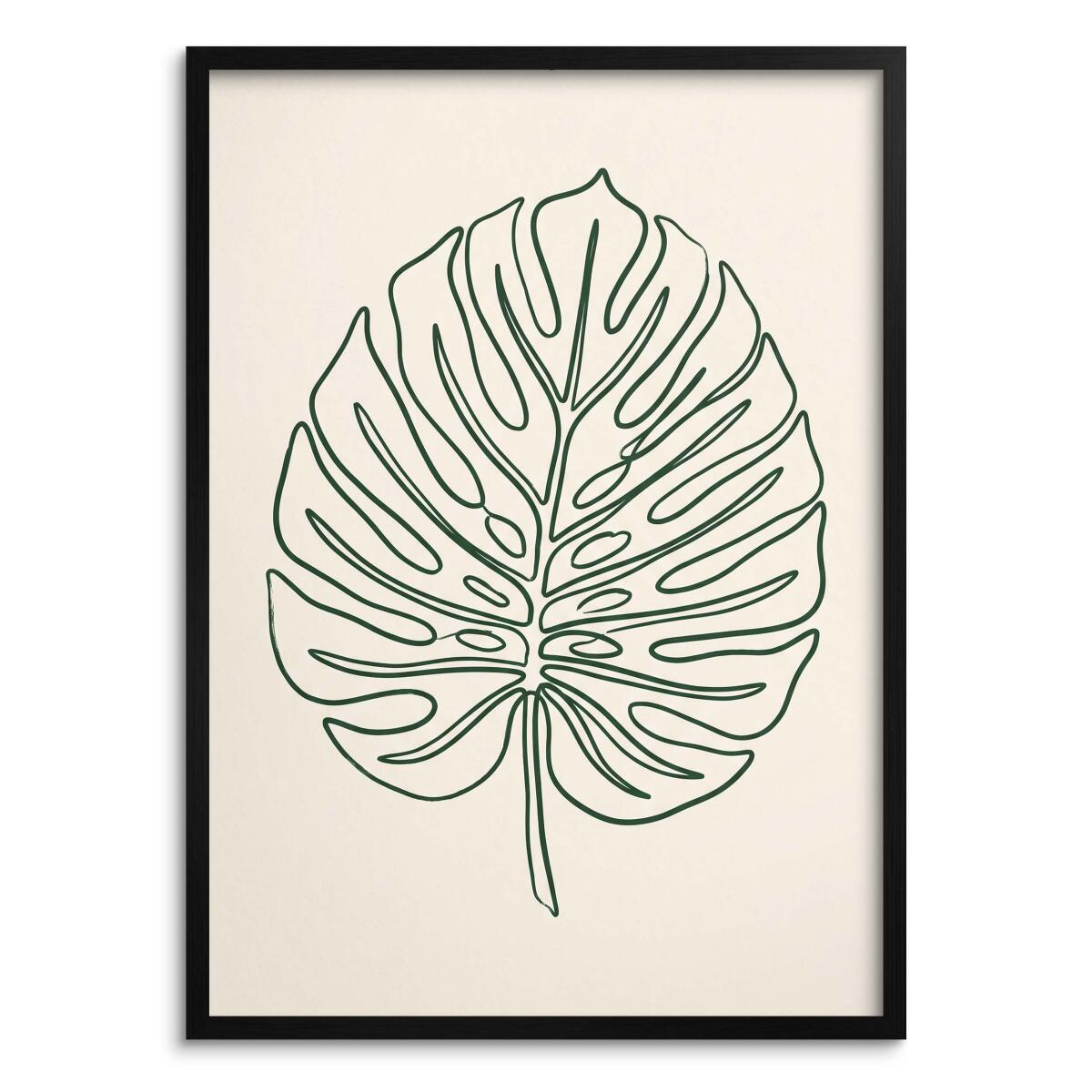 Plakat Botaniczny Monstera Line Art | Minimalistyczny Obraz Boho do Salonu 31089