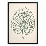 Plakat Botaniczny Monstera Line Art | Minimalistyczny Obraz Boho do Salonu 31089 - miniaturka 1