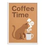 Grafika ścienna Coffee Time- Kot przy kubku | Plakat dla miłośnika kawy 31103 - miniaturka 2