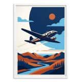 Nowoczesny plakat turystyczny- Samolot retro | Modna Dekoracja ścienna 31202 - miniaturka 2