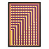 Plakat w stylu Retro fioletowo pomarańczowy | Modna grafika do loftu 31258 - miniaturka 1