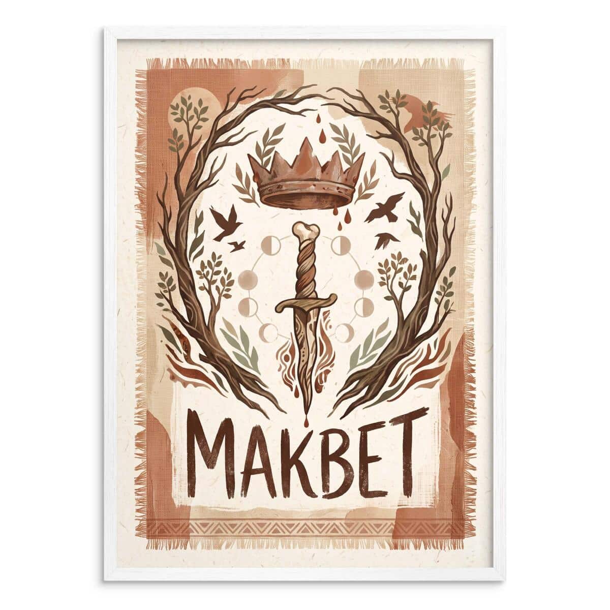 Literacki Plakat Dekoracyjny Makbet- Korona z krwią 31106 - zdjęcie 2
