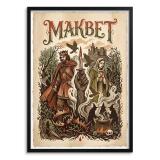Plakat Makbet Szekspir vintage- Ilustracja do salonu | Stylowy obraz retro 31104 - miniaturka 1