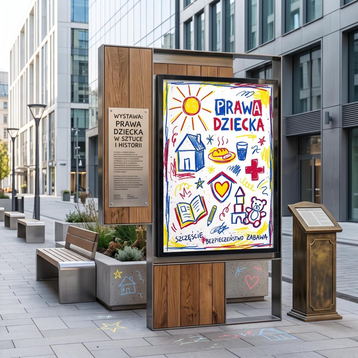 Kolorowy plakat dla dzieci Prawa Dziecka | Rysunkowa dekoracja do szkoły 31147 - zdjęcie 6
