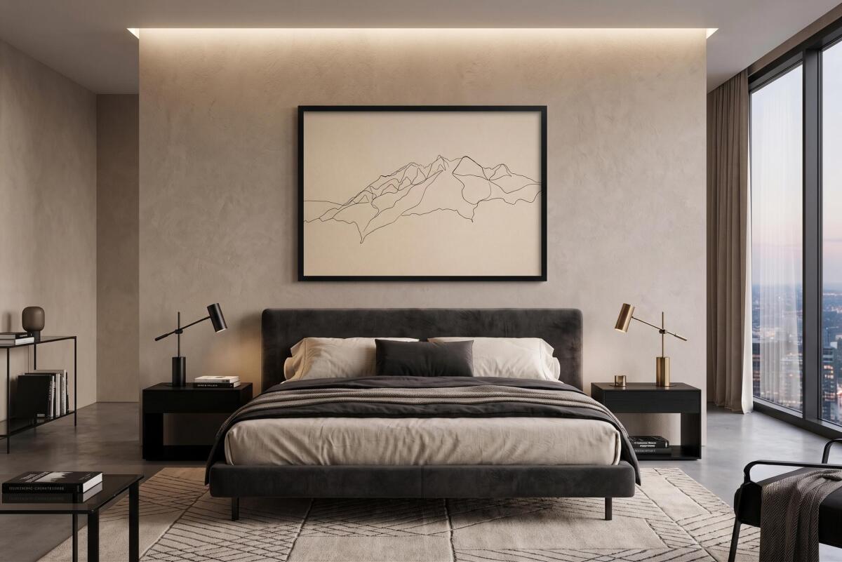Minimalistyczny plakat Pieniny góry | Beżowa dekoracja ścienna boho 31085 - zdjęcie 4